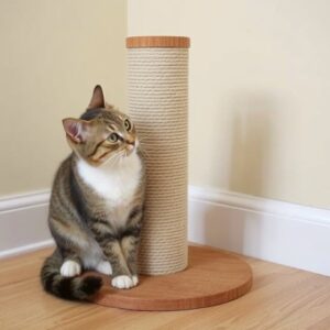 How to train a cat to use a scratching post