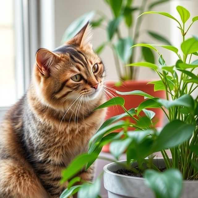 How to stop cats from eating houseplants